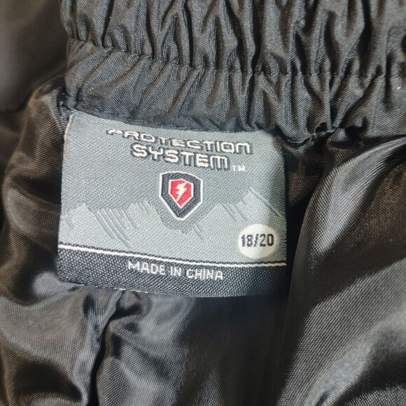 Snow Pants Black Youth Size 18 Protection System Waterproof Winter Gear Elastic - Picture 3 of 15